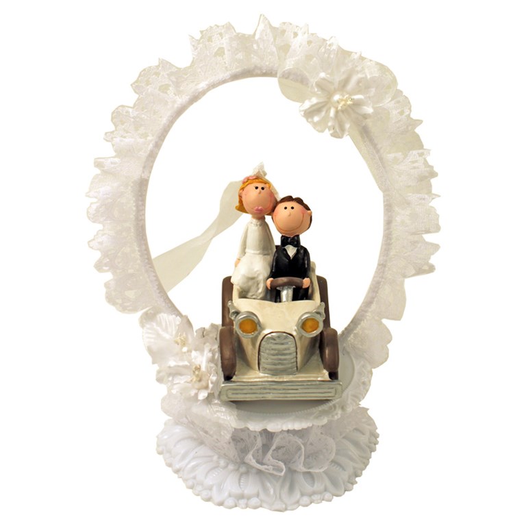 Figurine de mariage - Couple de mariés pour gâteau